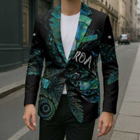 Aotearoa Personalized Lawn Bowls Maori Blazer New Zealand Paua Shell Tribal Silver Fern - Polynesian Pride