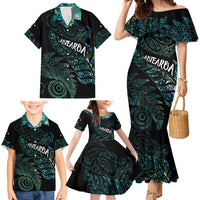 Aotearoa Personalized Lawn Bowls Maori Family Matching Mermaid Dress and Hawaiian Shirt New Zealand Paua Shell Tribal Silver Fern LT7 - Polynesian Pride