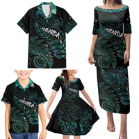 Aotearoa Personalized Lawn Bowls Maori Family Matching Puletasi and Hawaiian Shirt New Zealand Paua Shell Tribal Silver Fern - Polynesian Pride