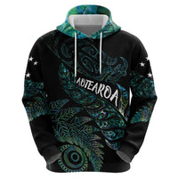 Aotearoa Personalized Lawn Bowls Maori Hoodie New Zealand Paua Shell Tribal Silver Fern - Polynesian Pride