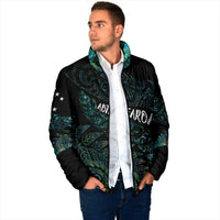 Aotearoa Personalized Lawn Bowls Maori Padded Jacket New Zealand Paua Shell Tribal Silver Fern - Polynesian Pride