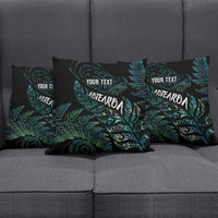 Aotearoa Personalized Lawn Bowls Maori Pillow Cover New Zealand Paua Shell Tribal Silver Fern - Polynesian Pride