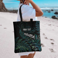 Aotearoa Personalized Lawn Bowls Maori Tote Bag New Zealand Paua Shell Tribal Silver Fern - Polynesian Pride