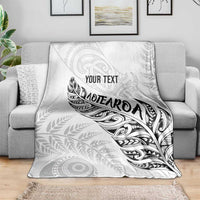 Aotearoa Personalized Lawn Bowls Maori Blanket New Zealand White Tribal Silver Fern - Polynesian Pride