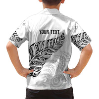 Aotearoa Personalized Lawn Bowls Maori Family Matching Mermaid Dress and Hawaiian Shirt New Zealand White Tribal Silver Fern LT7 - Polynesian Pride