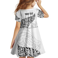 Aotearoa Personalized Lawn Bowls Maori Family Matching Puletasi and Hawaiian Shirt New Zealand White Tribal Silver Fern LT7 - Polynesian Pride
