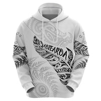 Aotearoa Personalized Lawn Bowls Maori Hoodie New Zealand White Tribal Silver Fern - Polynesian Pride