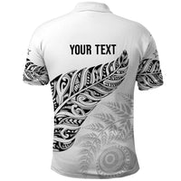Aotearoa Personalized Lawn Bowls Maori Polo Shirt New Zealand White Tribal Silver Fern LT7 - Polynesian Pride