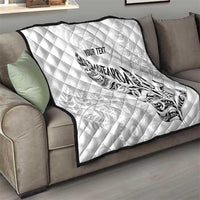 Aotearoa Personalized Lawn Bowls Maori Quilt New Zealand White Tribal Silver Fern - Polynesian Pride
