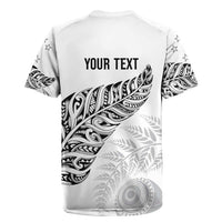 Aotearoa Personalized Lawn Bowls Maori Rugby Jersey New Zealand White Tribal Silver Fern LT7 - Polynesian Pride