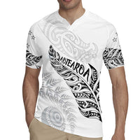 Aotearoa Personalized Lawn Bowls Maori Rugby Jersey New Zealand White Tribal Silver Fern LT7 - Polynesian Pride