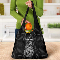 Personalised Maori Waitangi Grocery Bag New Zealand Silver Fern Mix Kowhai Flowers