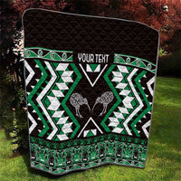 Personalised Taniko Motifs Aotearoa Quilt Waitangi Kowhaiwhai Kiwi - Green