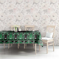 Personalised Taniko Motifs Aotearoa Tablecloth Waitangi Kowhaiwhai Kiwi - Green