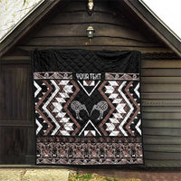 Personalised Taniko Motifs Aotearoa Quilt Waitangi Kowhaiwhai Kiwi - Mocha