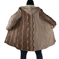 Vintage Beige Hawaiian Traditional Kapa Mix Flowers Lei Cloak