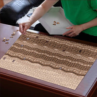 Vintage Beige Hawaiian Traditional Kapa Mix Flowers Lei Puzzle