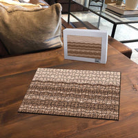 Vintage Beige Hawaiian Traditional Kapa Mix Flowers Lei Puzzle