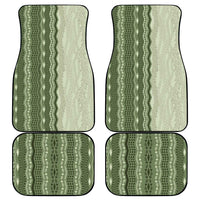 Vintage Sage Green Hawaiian Traditional Kapa Mix Flowers Lei Car Mats