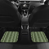 Vintage Sage Green Hawaiian Traditional Kapa Mix Flowers Lei Car Mats