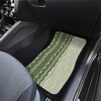 Vintage Sage Green Hawaiian Traditional Kapa Mix Flowers Lei Car Mats