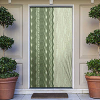 Vintage Sage Green Hawaiian Traditional Kapa Mix Flowers Lei Door Cover LT7 Sage Green - Polynesian Pride