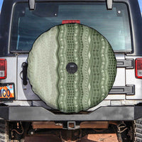 Vintage Sage Green Hawaiian Traditional Kapa Mix Flowers Lei Spare Tire Cover