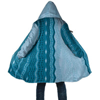 Vintage Cobalt Blue Hawaiian Traditional Kapa Mix Flowers Lei Cloak