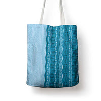 Vintage Cobalt Blue Hawaiian Traditional Kapa Mix Flowers Lei Tote Bag LT7 - Polynesian Pride