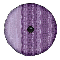 Vintage Violet Hawaiian Traditional Kapa Mix Flowers Lei Spare Tire Cover LT7 - Polynesian Pride