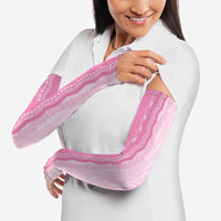 Vintage Pink Hawaiian Traditional Kapa Mix Flowers Lei Arm Sleeves