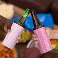 Vintage Pink Hawaiian Traditional Kapa Mix Flowers Lei 4 in 1 Can Cooler Tumbler LT7 - Polynesian Pride
