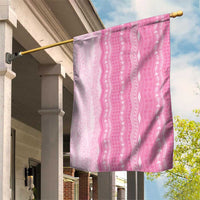 Vintage Pink Hawaiian Traditional Kapa Mix Flowers Lei Garden Flag