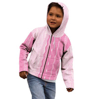 Vintage Pink Hawaiian Traditional Kapa Mix Flowers Lei Kid Hoodie