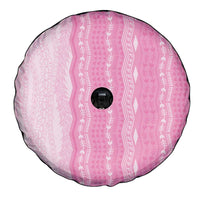 Vintage Pink Hawaiian Traditional Kapa Mix Flowers Lei Spare Tire Cover LT7 - Polynesian Pride