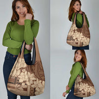 Samoa Women's Day Grocery Bag Tiale Flower Mix Siapo Tapa