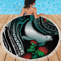 Aloha Hawaii Monk Seal Beach Blanket Mix Ohia Lehua