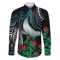 Aloha Hawaii Monk Seal Family Matching Tank Maxi Dress and Hawaiian Shirt Mix Ohia Lehua