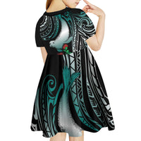 Aloha Hawaii Monk Seal Kid Short Sleeve Dress Mix Ohia Lehua