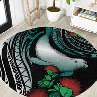 Aloha Hawaii Monk Seal Round Carpet Mix Ohia Lehua