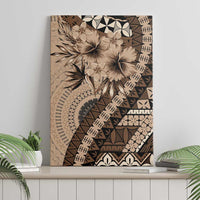 Bula Fiji Canvas Wall Art Mocha Brown Kaivity Masi Tapa