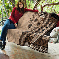 Bula Fiji Quilt Mocha Brown Kaivity Masi Tapa