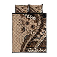 Bula Fiji Quilt Bed Set Mocha Brown Kaivity Masi Tapa