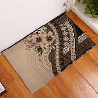Bula Fiji Rubber Doormat Mocha Brown Kaivity Masi Tapa