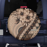 Bula Fiji Spare Tire Cover Mocha Brown Kaivity Masi Tapa