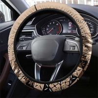 Bula Fiji Steering Wheel Cover Mocha Brown Kaivity Masi Tapa