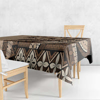 Bula Fiji Tablecloth Mocha Brown Kaivity Masi Tapa