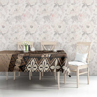 Bula Fiji Tablecloth Mocha Brown Kaivity Masi Tapa