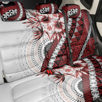 Bula Fiji Back Car Seat Cover White Kaivity Masi Tapa LT7 - Polynesian Pride