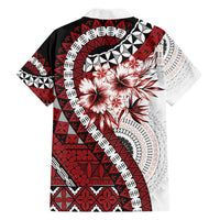 Bula Fiji Family Matching Long Sleeve Bodycon Dress and Hawaiian Shirt White Kaivity Masi Tapa LT7 - Polynesian Pride